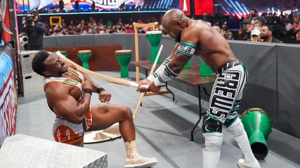 Big E Defends Length Of WrestleMania Nigerian Drum Fight