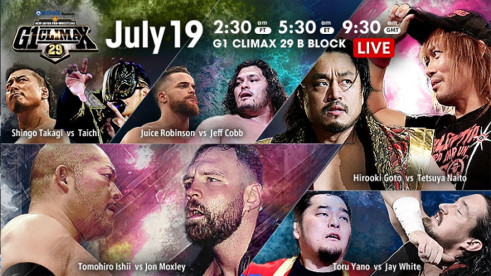 NJPW G1 Climax Day 6 Live Results