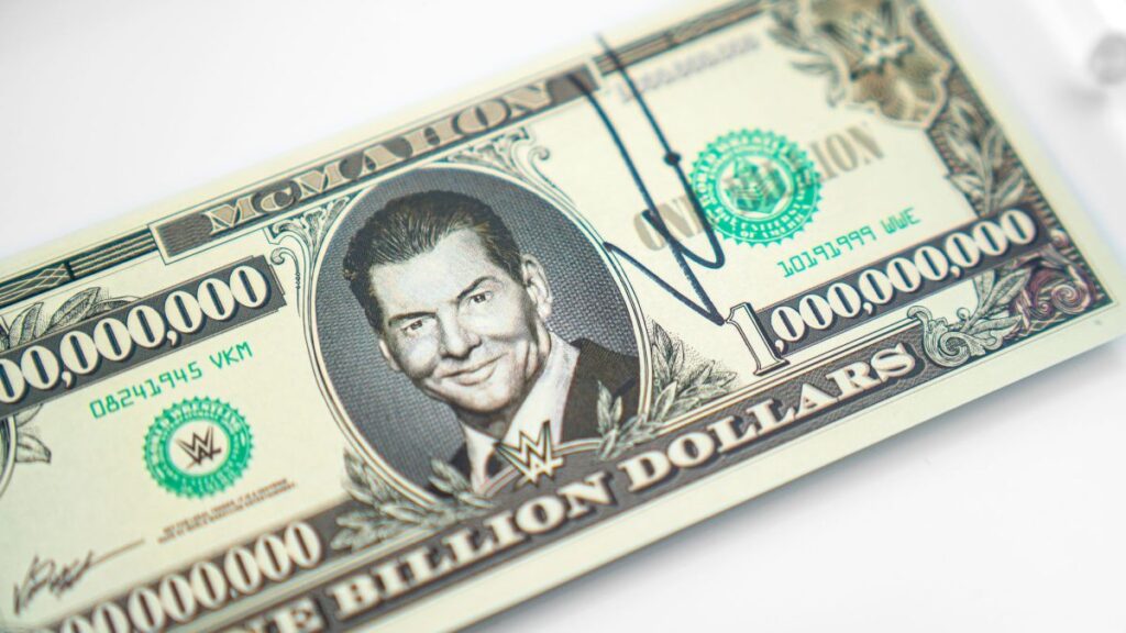 WWE To Auction Signed Vince McMahon Billion Dollar Bill & More