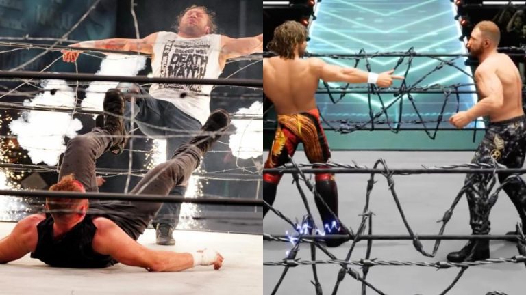 VIDEO: New Look At Exploding Barbed Wire Deathmatch In AEW Fight ...