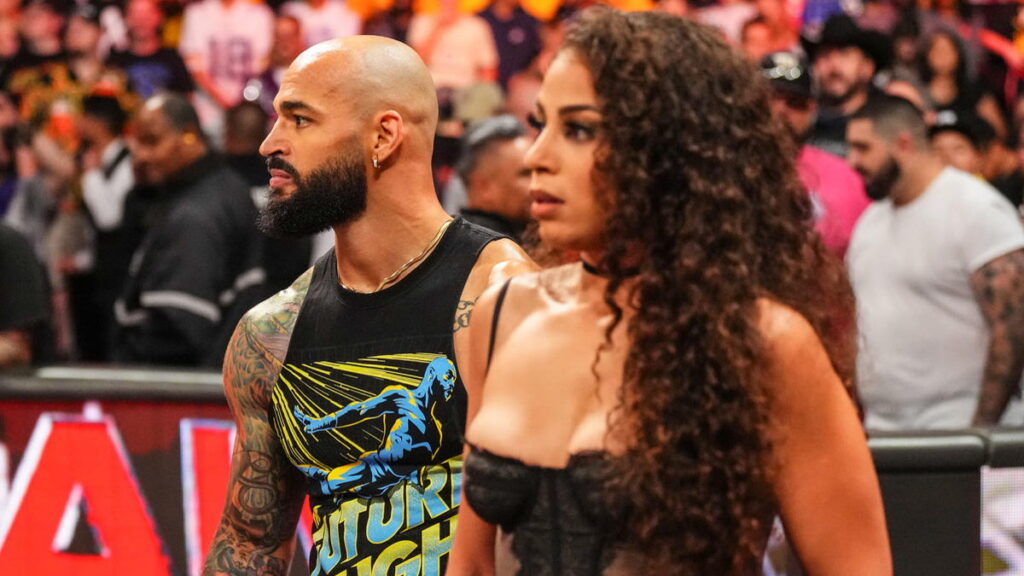 WWE's Ricochet and Samantha Irvin on Raw