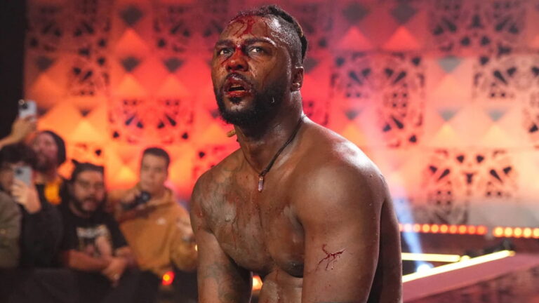 Nick Gage Credited For Hangman Page Vs. Swerve Strickland AEW Full Gear Blood Drinking Spot?