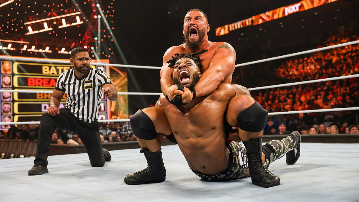 Bron Breuker and Trick Williams in WWE NXT