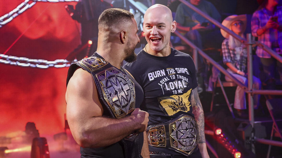 Former WWE NXT Tag Team Champions Bron Breakker and Baron Corbin