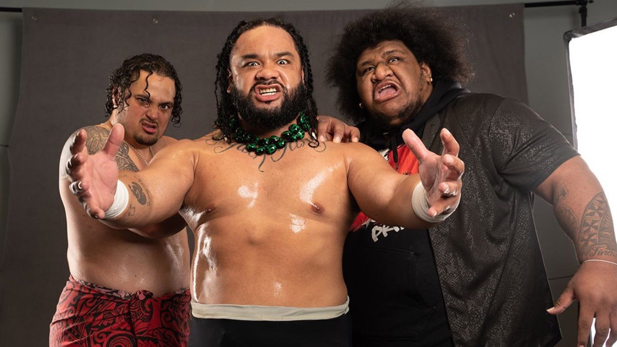 WWE star JACOB FATU alongside Juicy Finau and Lance Anoa'i in MLW