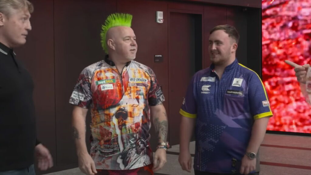 WWE Stars Play Darts With Luke Littler & Peter Wright At WWE Headquarters