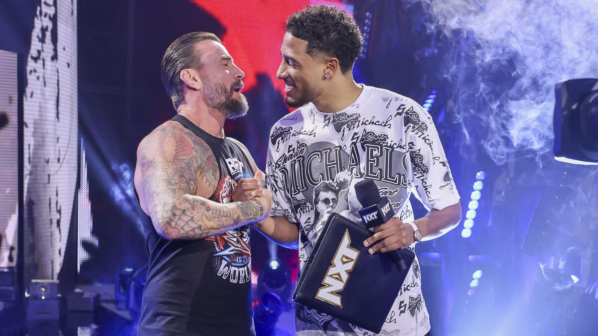 CM Punk and Tyrese Haliburton on WWE NXT