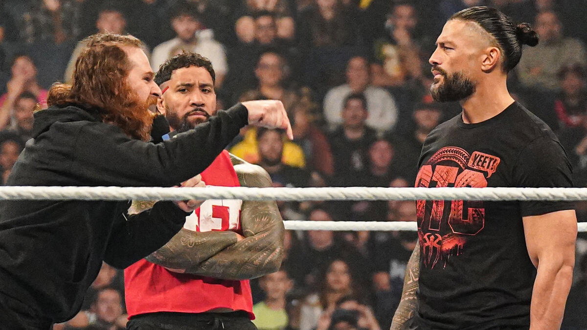 WWE's Sami Zayn, Roman Reigns and Jey Uso