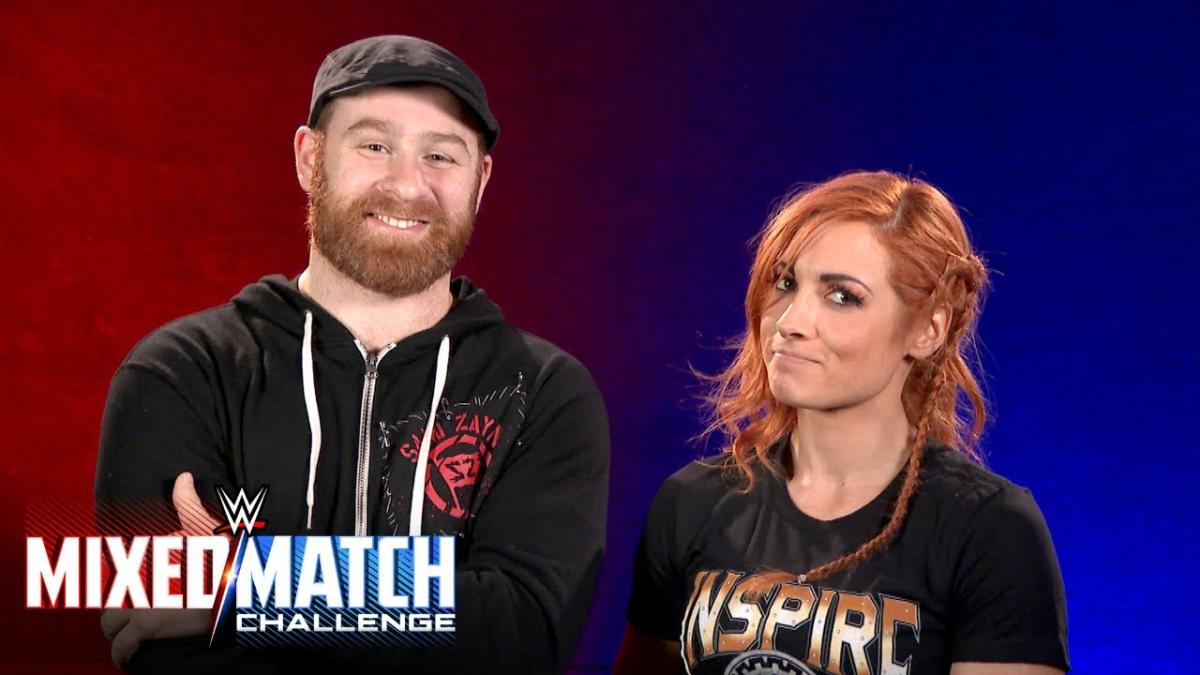 Becky Lynch and Sami Zayn on WWE Mixed Match Challenge