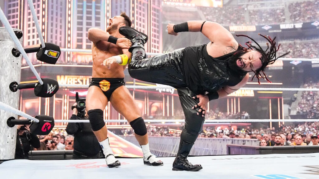 WWE stars LA Knight and Jacob Fatu at WrestleMania 41