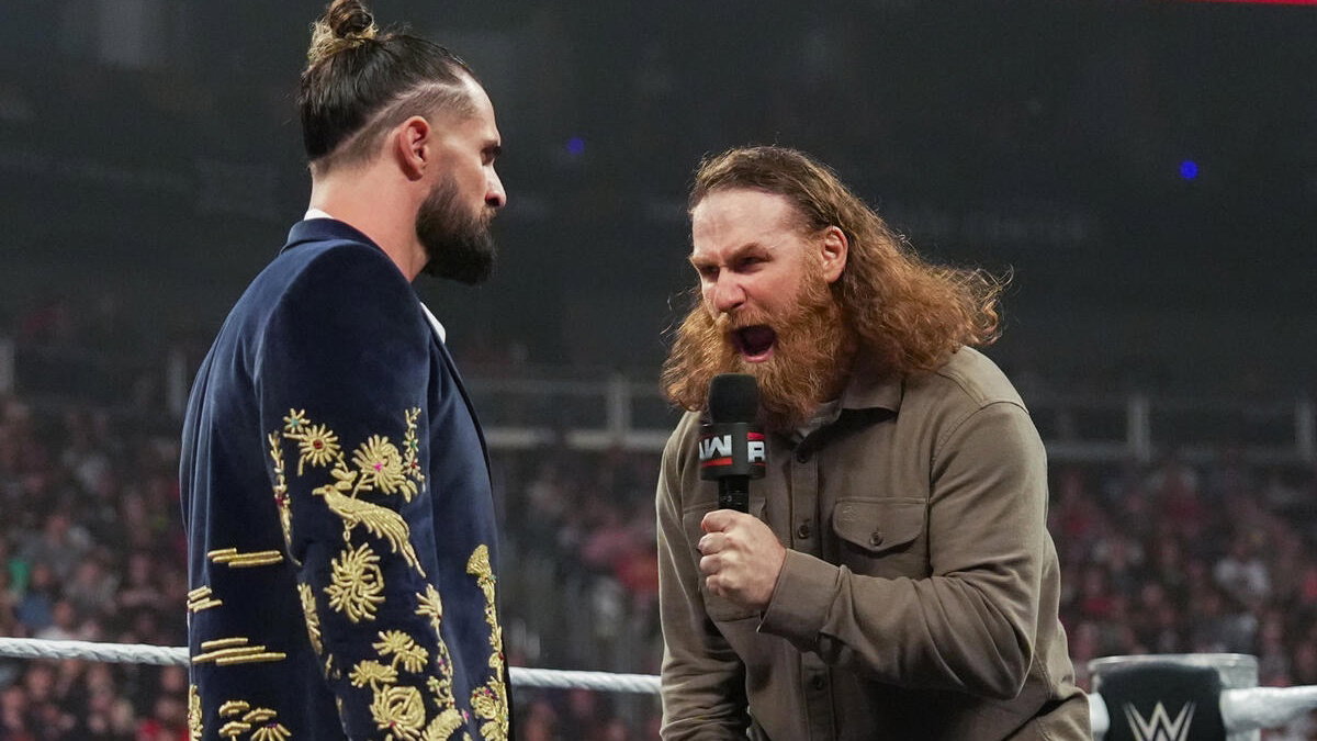WWE's Seth Rollins and Sami Zayn on Raw