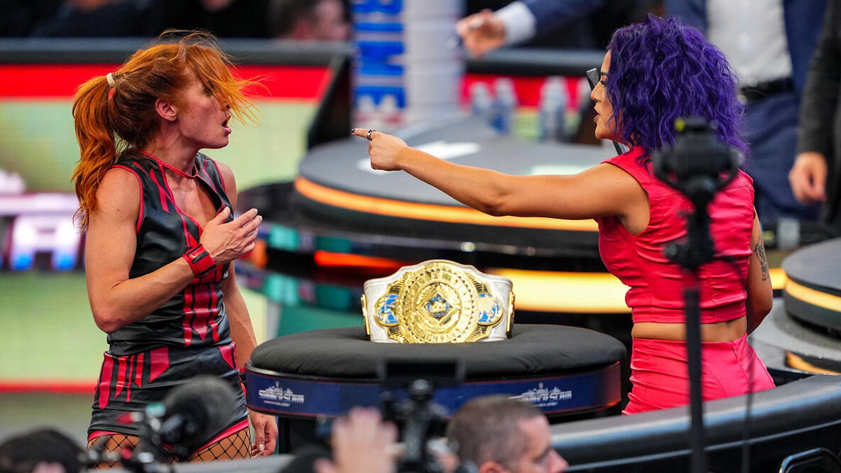 WWE's Bayley and Becky Lynch at SummerSlam
