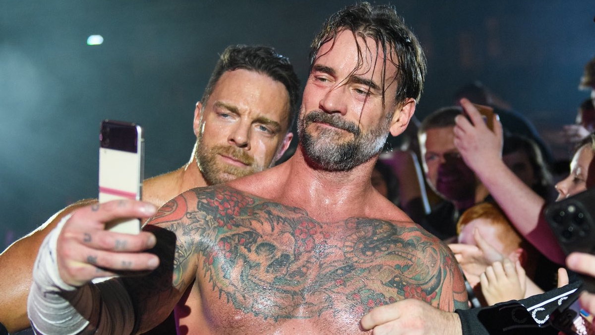 WWE stars LA Knight and CM Punk