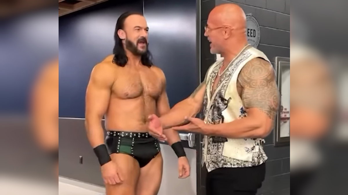 WWE stars Drew McIntyre and The Rock