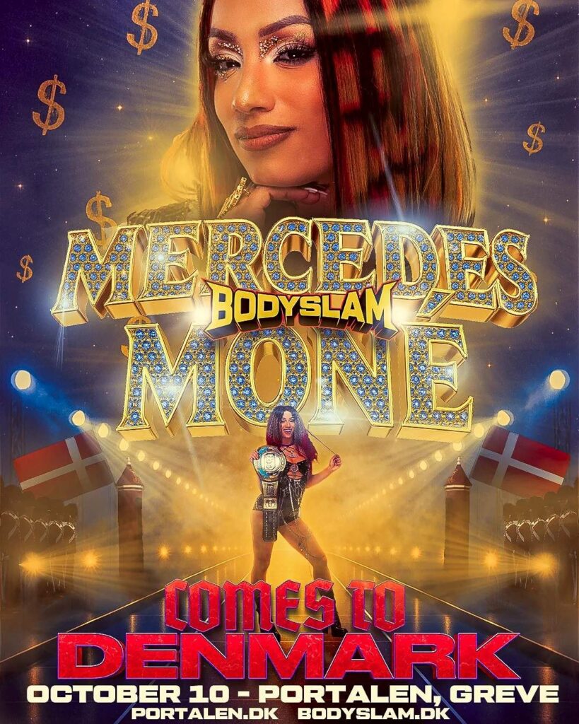 AEW's Mercedes Mone advertised for BODYSLAM in Denmark