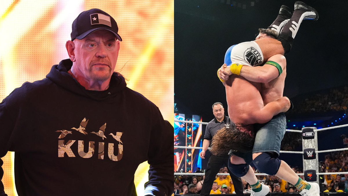The Undertaker Reacts To John Cena & AJ Styles WWE Crown Jewel Match