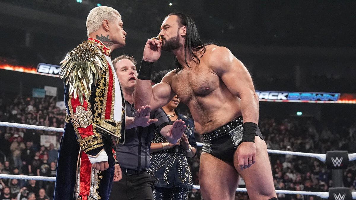 Las estrellas de la WWE Cody Rhodes y Drew McIntyre