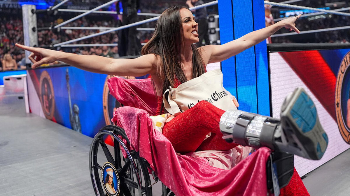 WWE's Chelsea Green in a wheelchair