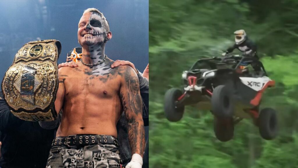 Darby Allin Performs Stunt While Wearing AEW World Championship Belt