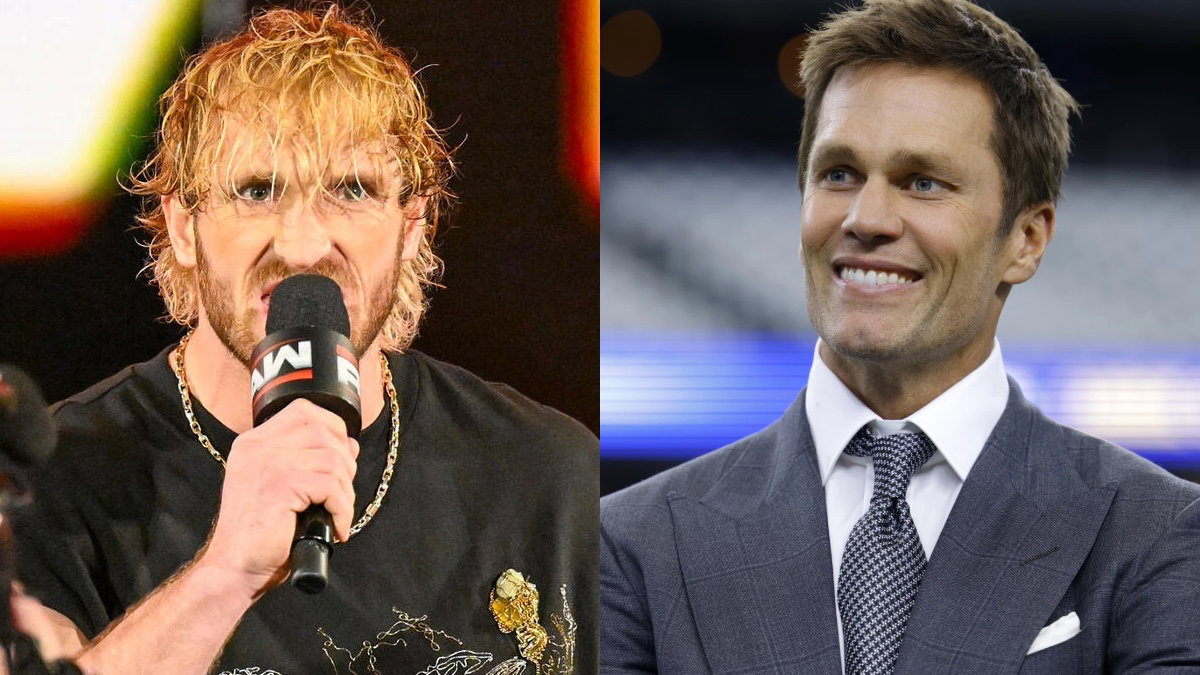 WWE's Logan Paul alongside Tom Brady