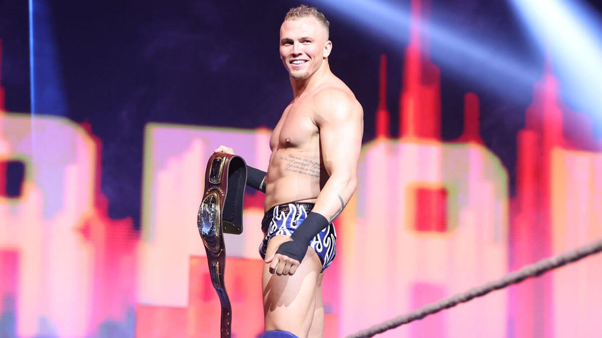Myles Borne as WWE NXT North American Champion.