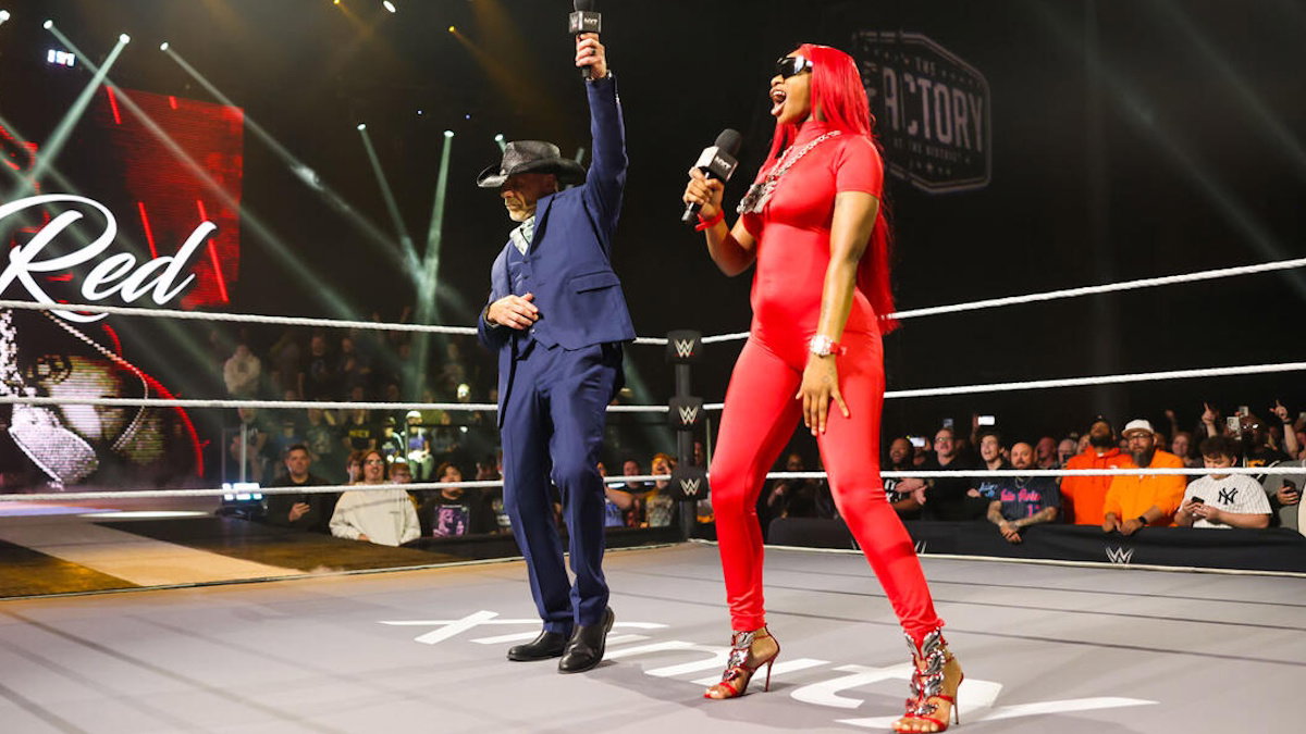 Shawn Michaels and Sexyy Red at WWE NXT Stand & Deliver