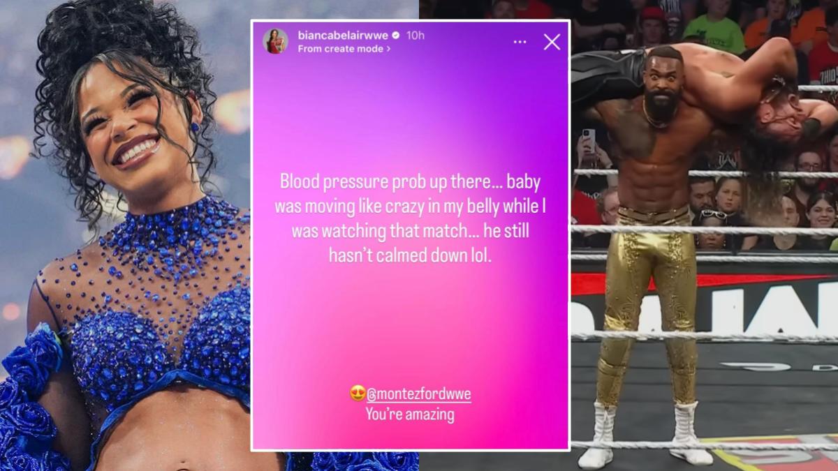Bianca Belair's Instagram Story post about Montez Ford vs Seth Rollins on WWE Raw