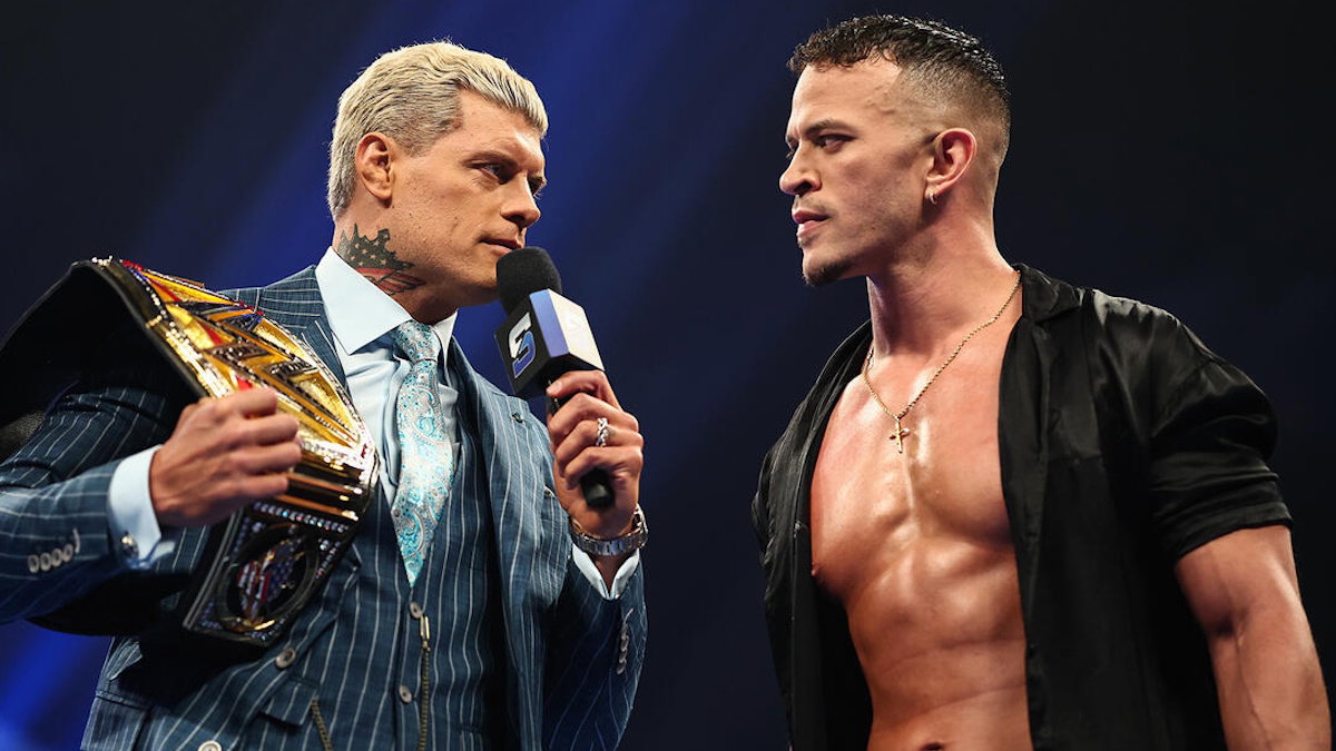WWE Champion Cody Rhodes with Ricky Saints