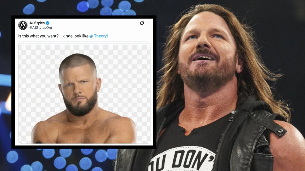 WWE's AJ Styles teasing a new shaved head look