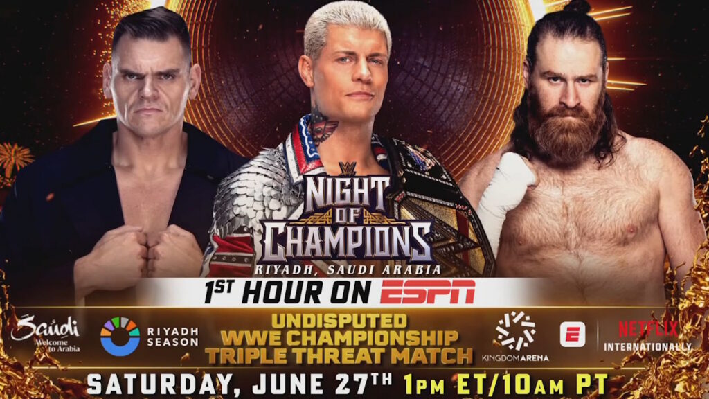 Cody Rhodes Vs. GUNTHER Vs. Sami Zayn WWE Championship Match Set For Night Of Champions 2026