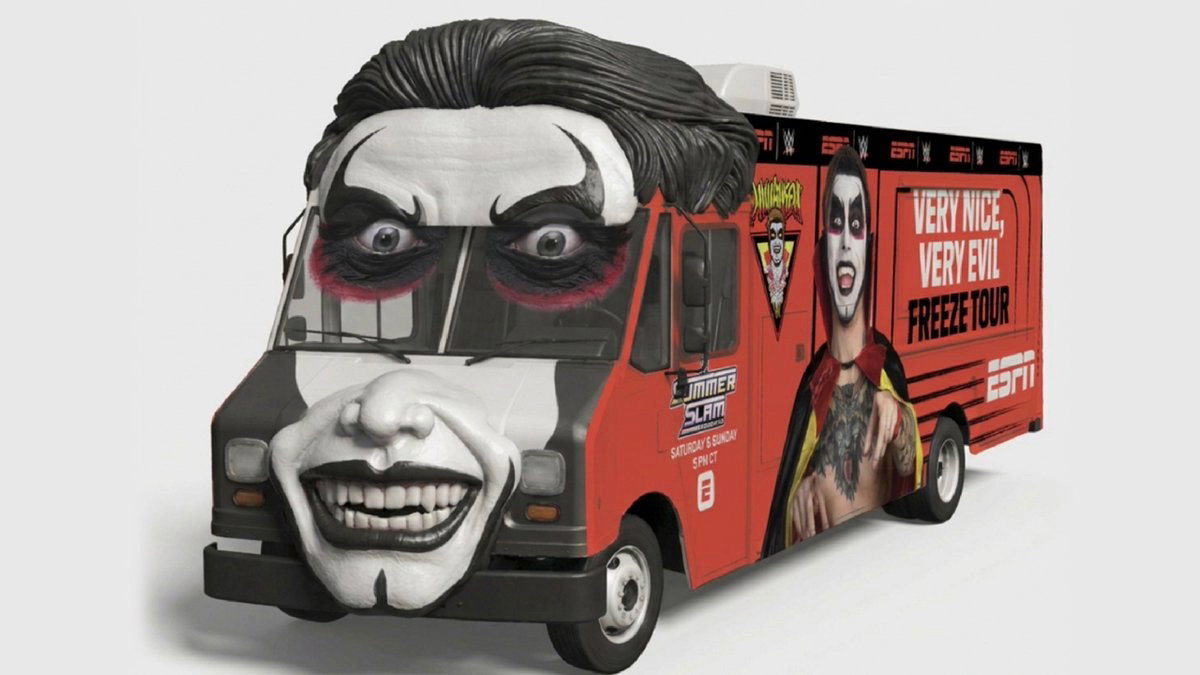 Danhausen WWE SummerSlam Freeze Tour bus