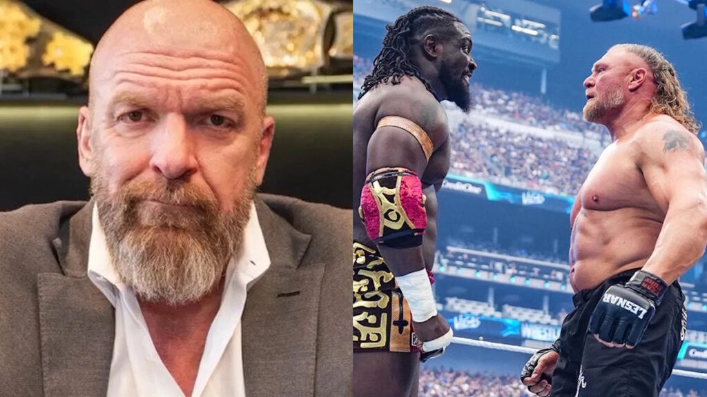 Triple H Breaks Character On Brock Lesnar Mentoring Oba Femi Behind The Scenes In WWE