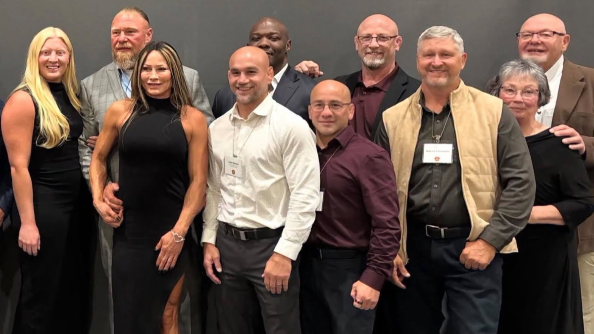 Brock Lesnar at University of Minnesota Hall of Fame featuring Sable and Mya Lesnar